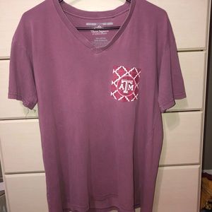 A&M Purple V-neck